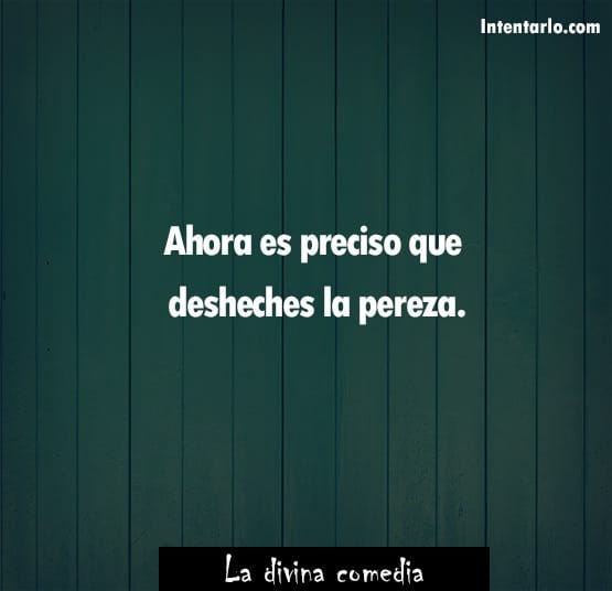 Una cita en español sobre un fondo de madera verde oscuro dice: "Ahora es preciso que desheches la pereza". Traducción: "Ahora es necesario que descartéis la pereza.