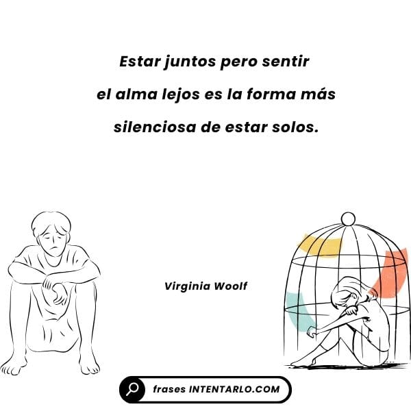 Frases dolorosas de distancia emocional Dos personas sentadas en extremos opuestos de un largo banco, mirando en direcciones contrarias.
