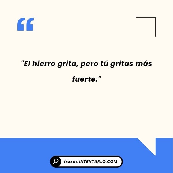 Un halterófilo celebrando un levantamiento exitoso, con una frase inspiradora sobre la superación.