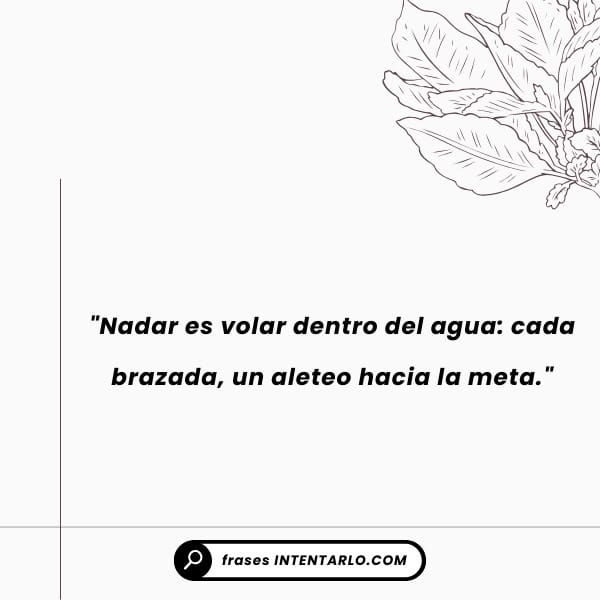 Frase inspiradora de Michael Phelps sobre la natación como terapia para el alma.