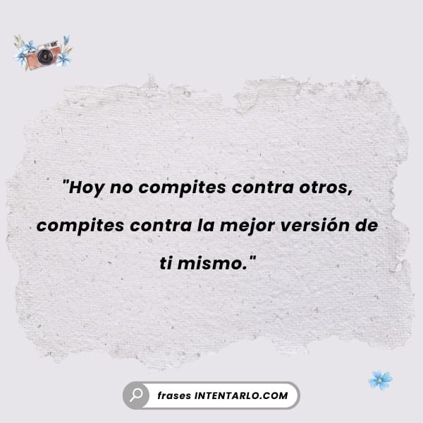 Silueta de un corredor en la línea de salida con una frase sobre la mentalidad ganadora.